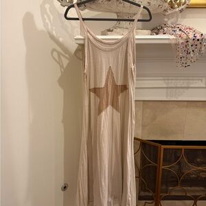 Cream Star Tank Dress by magnolia pearl